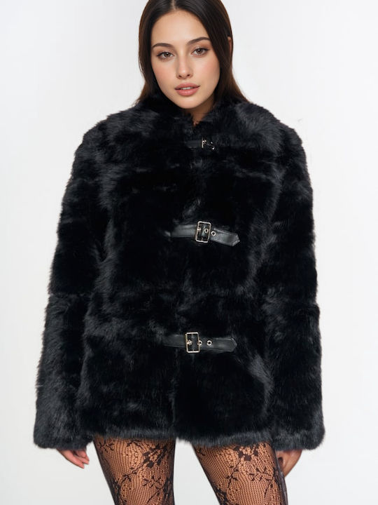 New Collection Дамска кожухарка Black