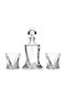 Bohemia Quadro Crystal Whiskey Decanter 27.9cm with Stopper & Glasses 850ml