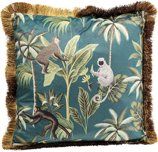 Kare Design Μαξιλάρι Jungle Fever Πράσινο-χρυσό 45x45εκ.