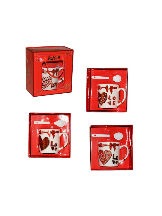 Dorosimo Ceramic Mug in Various Designs Red (Various Designs)