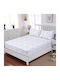 Casa Colori Cearșaf King Size cu Elastic 180x200+30cm. Blooming Touch Floral