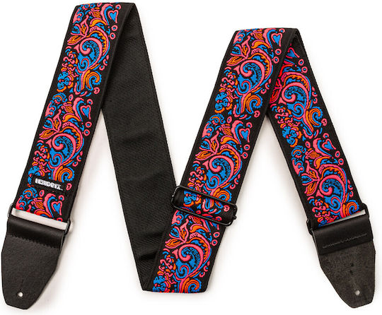Dunlop Jh28 Guitar Strap Jimi Hendrix Blacklight Love Drops Pink