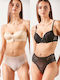 Underwear City Комплект Дамско Бельо с Плъзгащ се Black And Beige