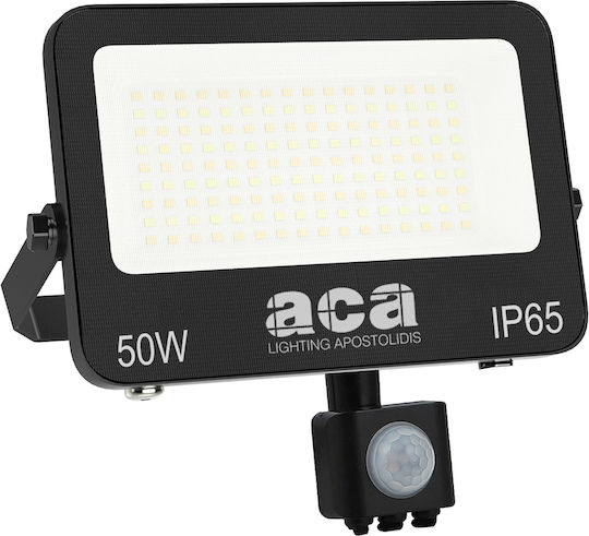 Aca Στεγανός Προβολέας LED 50W Ψυχρό Λευκό 6500K IP66