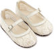 Babywalker Ecru Baptism Fabric Pumps