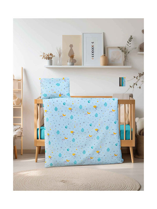 Madi Seturi de cearșafuri pentru bebeluși Pentru Patut Bumbac Albastru 70x120buc