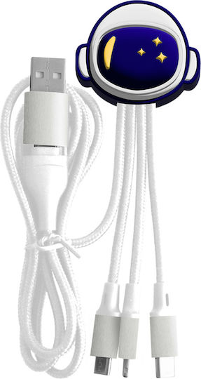 Yello Koko 5-in-1 Andy Xxl USB A C Micro-USB USB C Lightning Kabel 1m Astro Weiß