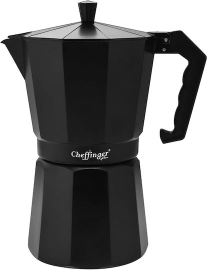 Cheffinger Μπρίκι Espresso 12cups Μαύρο