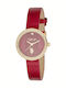 U.S. Polo Assn. Women's Watch with Red Leather Strap