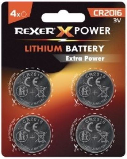 Rexer Batterien Lithium für Uhren CR2016 3V 4Stück