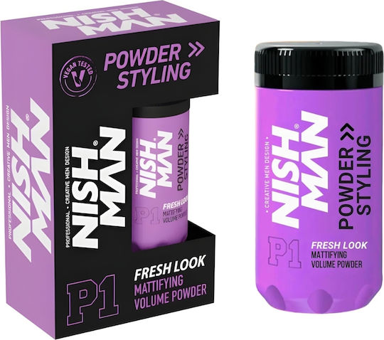 Nishman Mattierende Haarstyling-Puder Volumen Puder P1 Leichter Halt Frischer Look