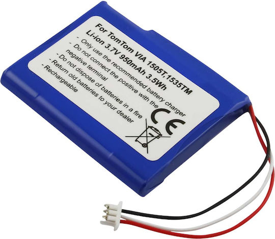 Avizar 3.7v Li-ion Батерия Tomtom Via 1505t GPS Съвместима Kl1 950mAh Синя