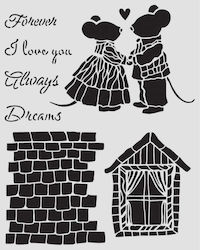 Thick Stencil Stamperia 20x25cm Family Σπίτι Πο...