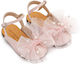 Babywalker Christening Leather Pumps Pink