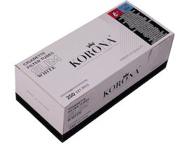 Conuri Korona Slim Alb Filtru 250 Bucăți