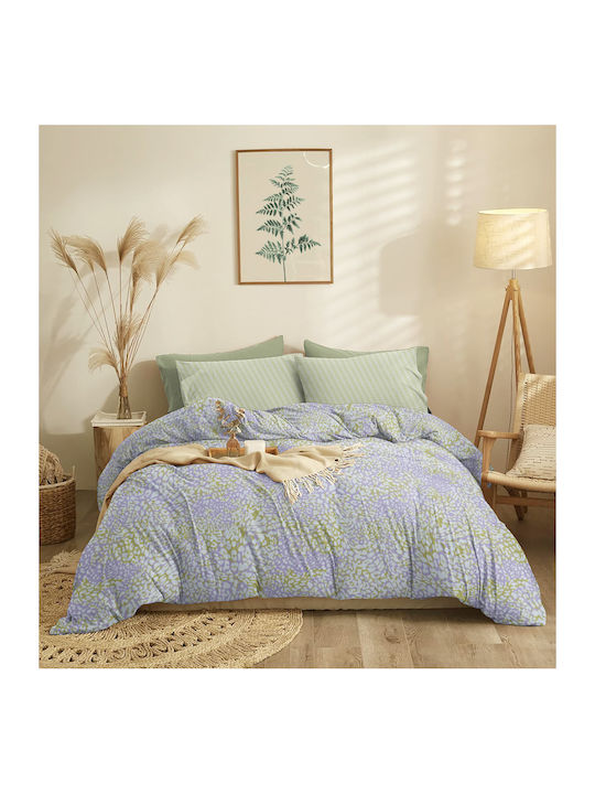 Cokitex (165x260) Marta Blot Olive Σετ Σεντόνια Μονά 165x260εκ. Olive (3τμχ)