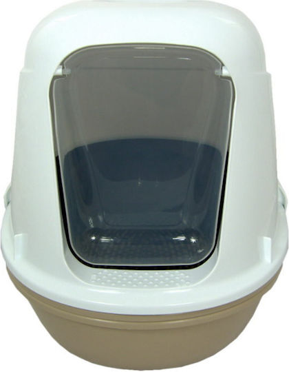 MP Bergamo Pretty Luxo Cat Toilet Closed with Filter and Sieve Beige L59 x W39 x H41cm
