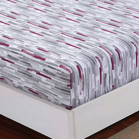 Casa Colori Stone Wine Σεντόνι Υπέρδιπλο 230x260εκ. Stone Wine