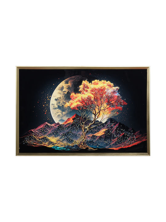 Wall Painting 90x60 With Frame Embossed Strass ...