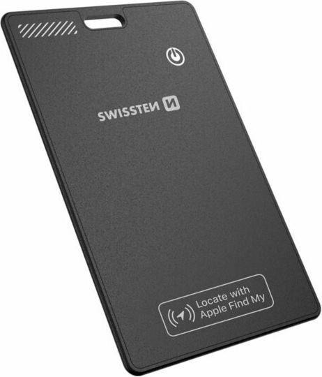 Swissten Find Card Compatible with Apple Find My Black Rechargeable