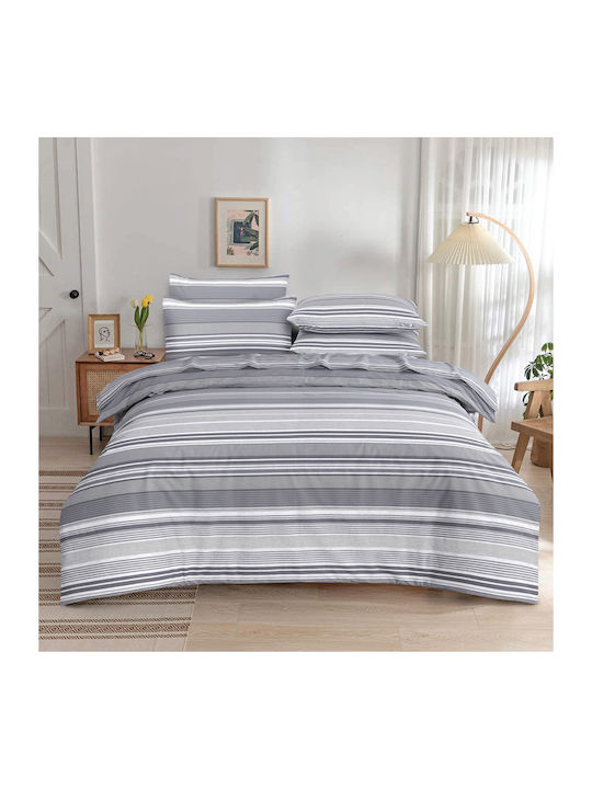Casa Colori Duvet Cover Cotton Double 200x240 Stripes