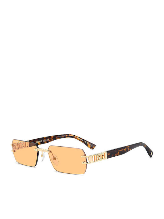 Dsquared2 Unisex Sunglasses with Gold Metallic ...