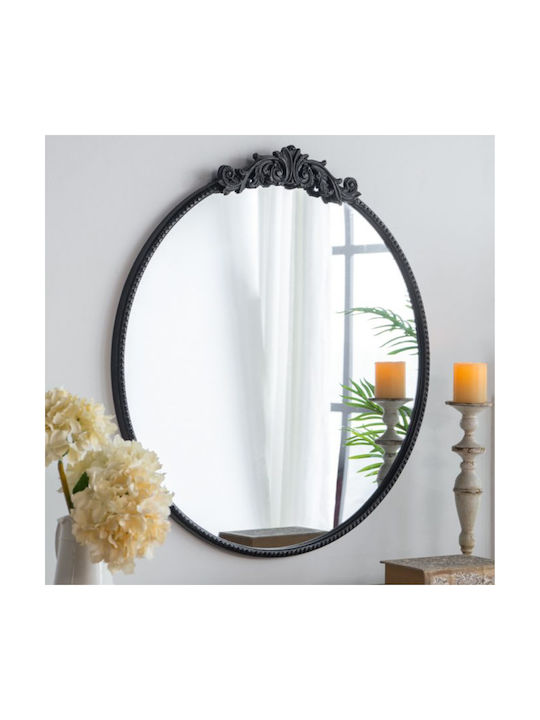 Artekko Dia Wandspiegel mit Schwarz Metallisch Rahmen Durchmesser 91.4cm 1Stück