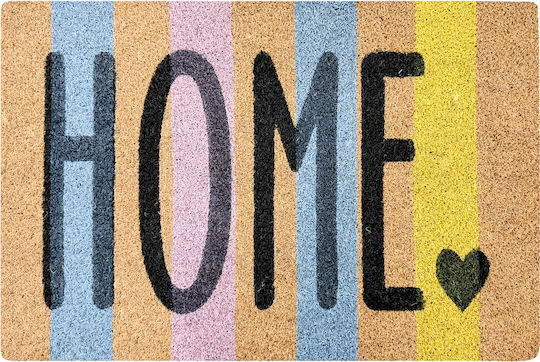 Pol Carpets Entrance Mat made of Coir with Anti-slip Backing Multicolour 40x60cm Thickness 15mm