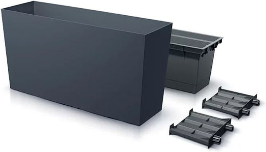 Iliadis Case M Planter Box Plastic Charcoal Iliadis Case M Planter Box Plastic Charcoal