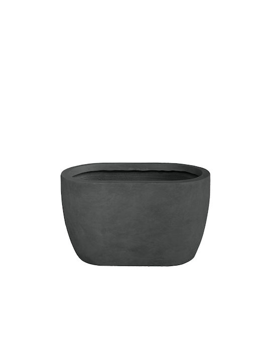 Marhome Ζαρντινιέρα Τσιμεντένια Μαύρο 58x34x32εκ.