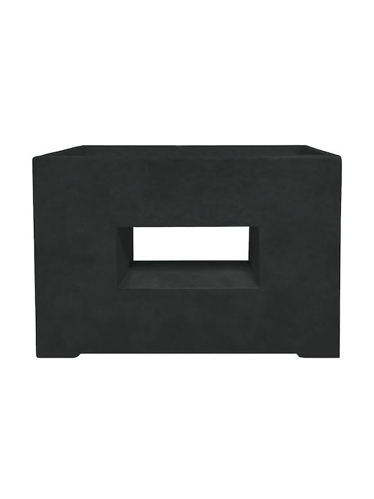 Marhome Ζαρντινιέρα Τσιμεντένια Μαύρο 75x28x53.5εκ.