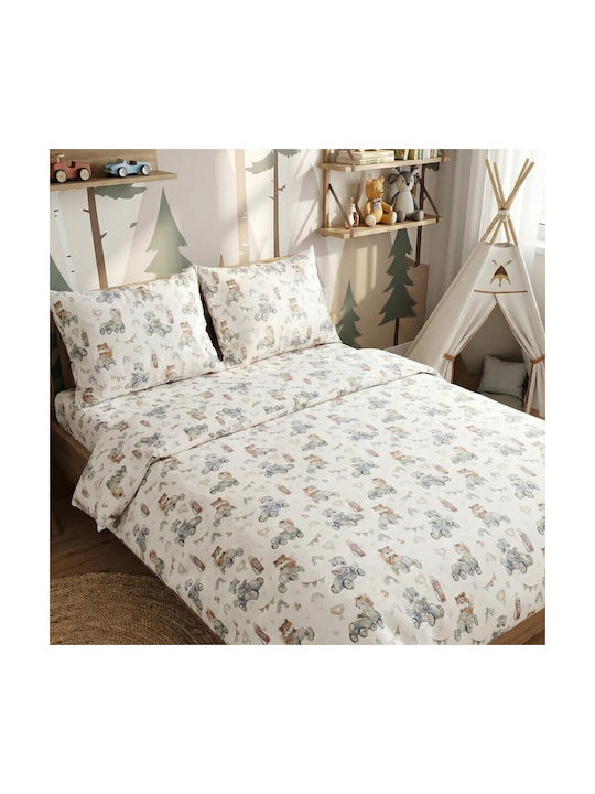 Pucioasa Conținut set Husă de pilotă pentru copii Super King Bej 220x240cm