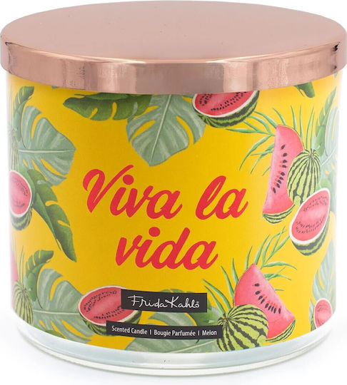 Frida Kahlo Aromatisches Soja-Kerze im Gefäß mit Vanille-Parfüm 400gr