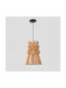 InTheBox Cleo Κρεμαστό Φωτιστικό Καφέ με Σχοινί 26.5x38.5εκ.