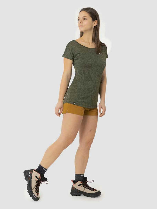 Puez Γυναικείο Αθλητικό T-shirt Fast Drying Πράσινο