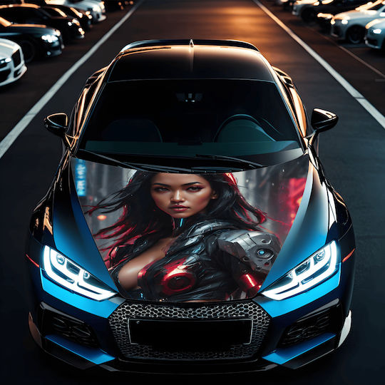Autocolant Auto Capotă "Hood Art" Rezistent La Intemperii Mărimea S 150 X 110cm Cod Avx-capota-001s