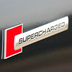 Autoaufkleber Car Emblem Modell Supercharged 3D Relief Größe 10 x 1 cm