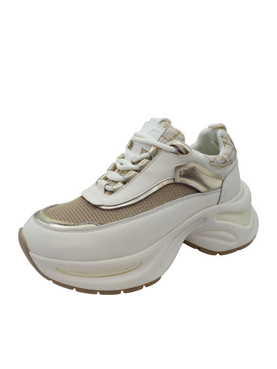 Γυναικεία Sneakers Beige / Gold