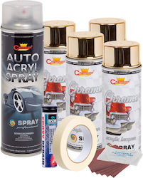 Complete Repair Painting Kit Rims In Metallic Gold Color V4