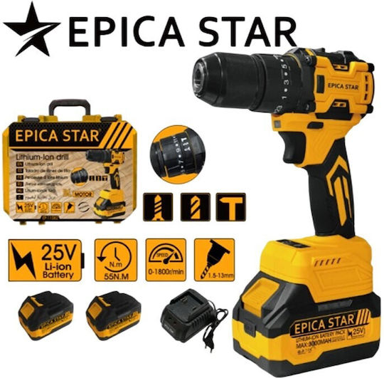 Epica Star EP-11082 Δραπανοκατσάβιδο Μπαταρίας 25V