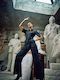 Women's Denim One-piece Suit Dark Blue