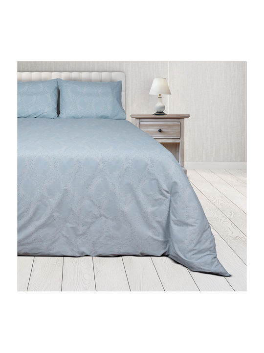 Epavlis Homeware Sheet Sets Queen with Elastic 160x200+35cm. 0403 Light Blue 4pcs