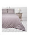 Epavlis Homeware 0402 Σετ Σεντόνια Υπέρδιπλα με Λάστιχο 160x200+35εκ. Ροζ (4τμχ)