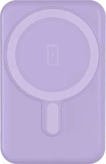 BigBen Connected MagSafe Power Bank 5000mAh 10W with USB-A Port and USB-C Port Purple