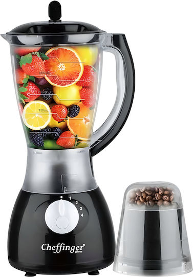 Cheffinger Cheffinger Mixer mit Kunststoff Kanäta 1,5 l 1000W Schwarze PB1.5