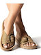 Leather Women's Flat Sandals Anatomic Rosegold Ceilon