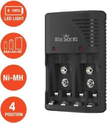 Rexer Charger Batteries Ni-Cd/Ni-MH Size AA/AAA/9V Rexer Charger Batteries Ni-Cd/Ni-MH Size AA/AAA/9V