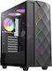 GameMax Diamond Gaming Midi Tower Κουτί Υπολογιστή με Πλαϊνό Παράθυρο και ARGB Φωτισμό Μαύρο