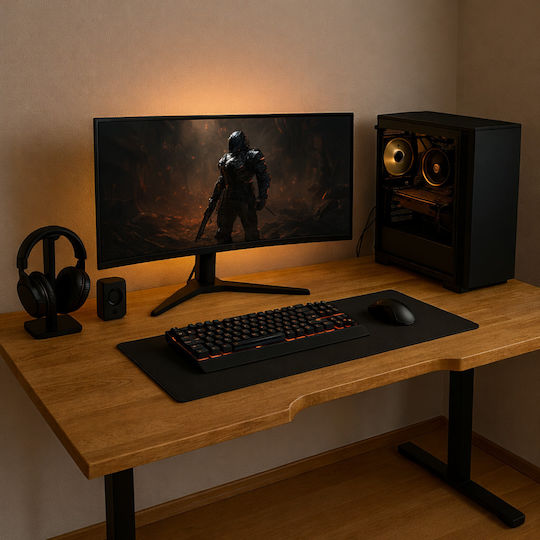 Ηλεκτρικό Γραφείο Skymnos Gaming Διπλό Μοτέρ Μασίφ Ξύλο Δρυς Μαύρα Μεταλλικά Πόδια & Ρυθμιζόμενο Ύψος 180x75εκ Ηλεκτρικό Γραφείο Skymnos Gaming Διπλό Μοτέρ Μασίφ Ξύλο Δρυς Μαύρα Μεταλλικά Πόδια & Ρυθμιζόμενο Ύψος 180x75εκ