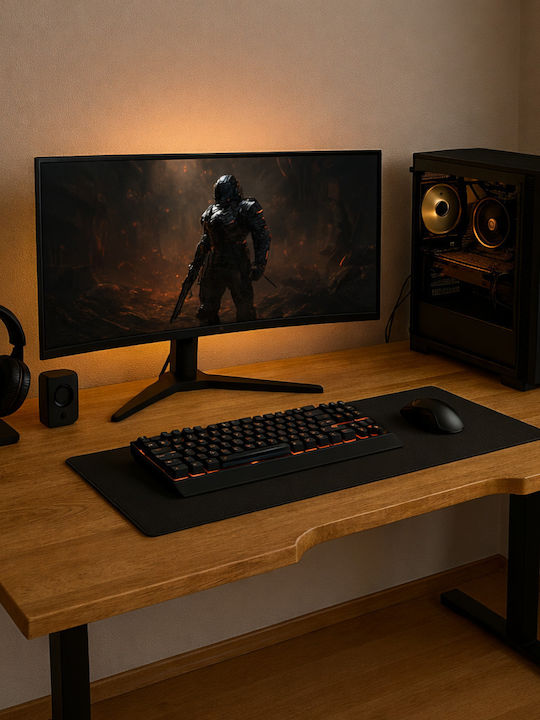 Ηλεκτρικό Γραφείο Skymnos Gaming Μασίφ Ξύλο Δρυ...